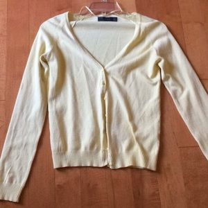 Zara yellow cardigan v-neck size S